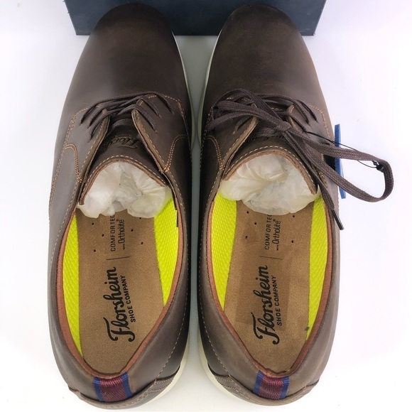 FLORSHEIM Men's Transit Cap-Toe Leather Oxfords- Brown, Size US 11M - Picture 8 of 11